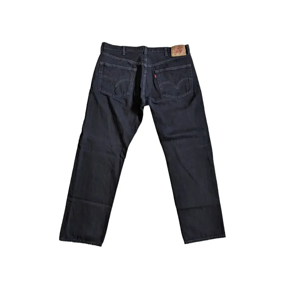 Vintage Y2K Levi 501 Jeans Black Faded Colombia Button Fly Mens 40 Pant Denim